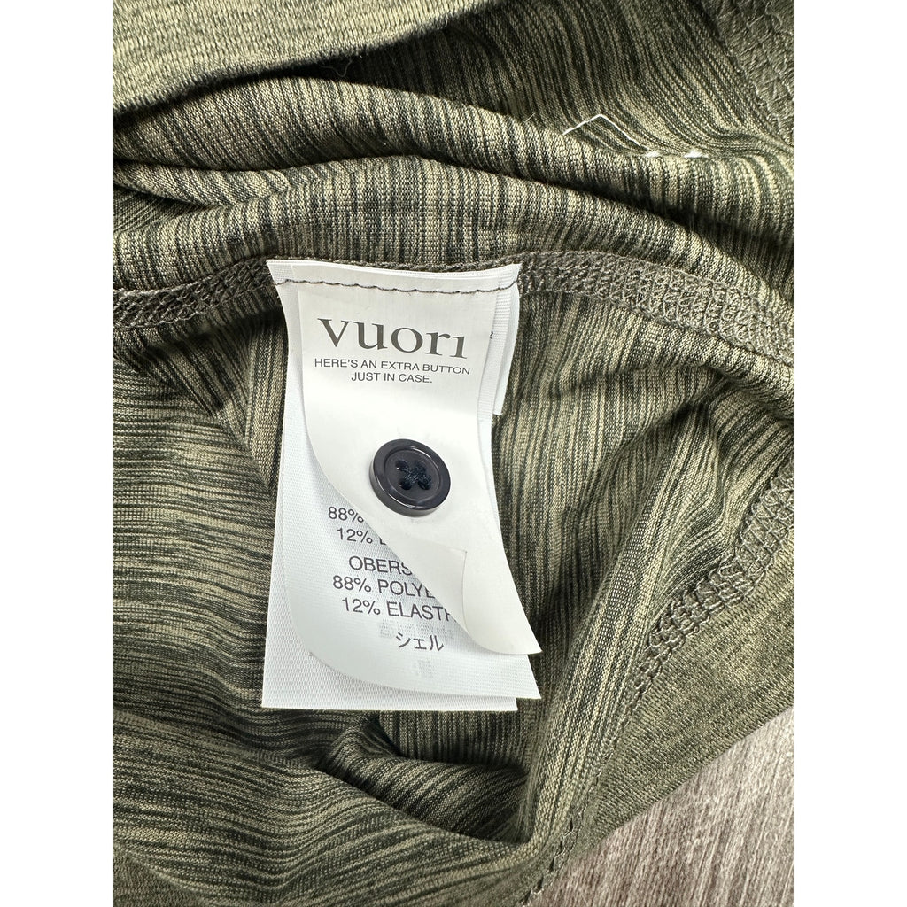 Vuori Ease Performance Long Sleeve Henley in Heather Olive — Size XL // Preowned