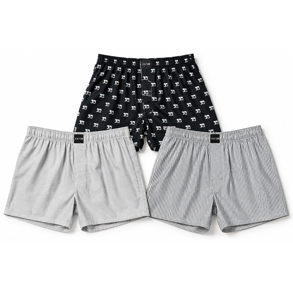 Joe's Jeans Everyday Luxe Comfort Woven Boxers - 3 Pack — Size Large