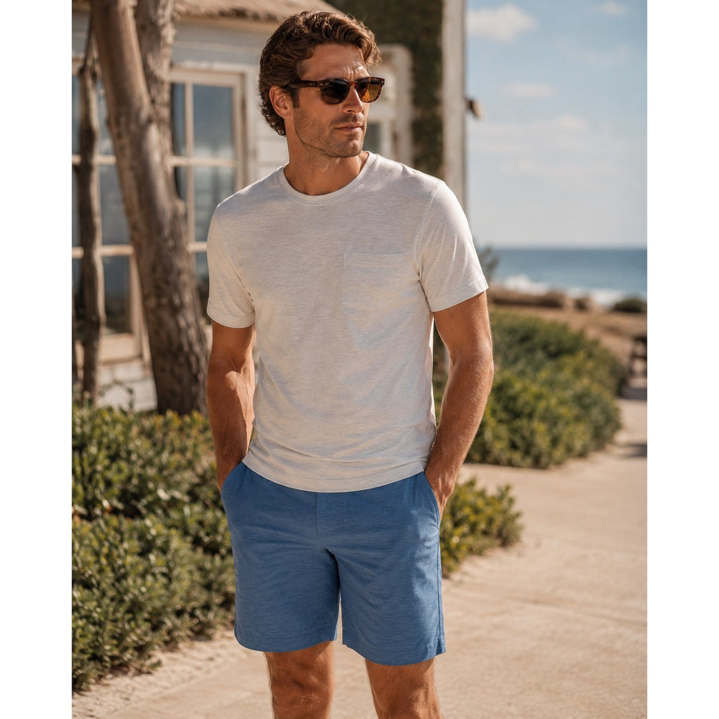 Faherty All Day Performance Shorts in Blue — Size 35 // Preowned
