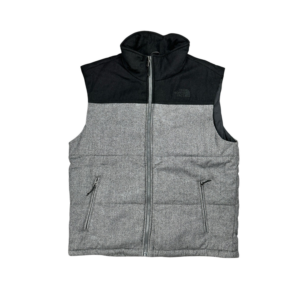 The North Face Wool Blend Retro Utility Vest in Black and Gray — Size Large // Preowned