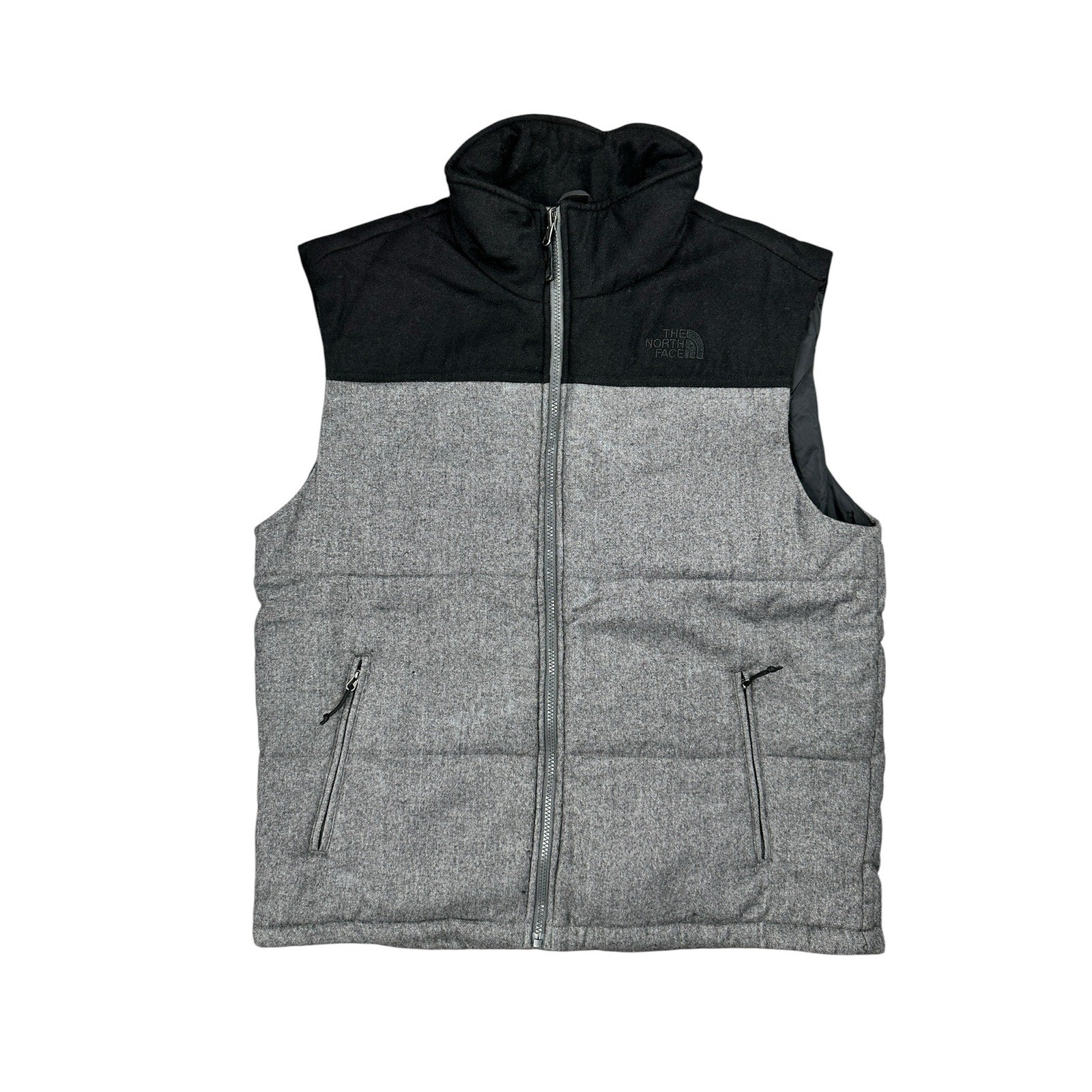 The North Face Wool Blend Retro Utility Vest in Black and Gray — Size Large // Preowned
