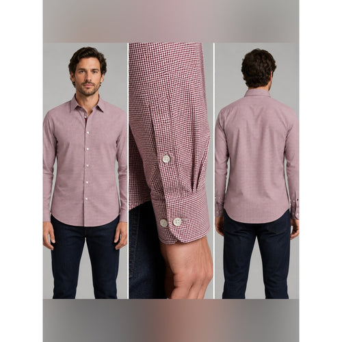 Boss Hugo Boss Red Stitched Regular Fit Long Sleeve Button Down - XL