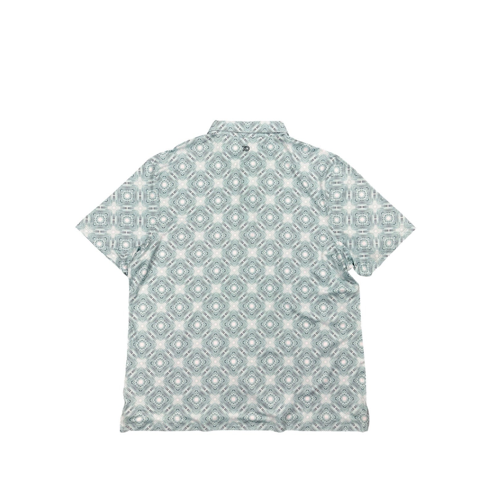 7 Diamonds Polaris 4 Way Stretch Performance Jersey Polo in Seafoam Green — Size 2XL