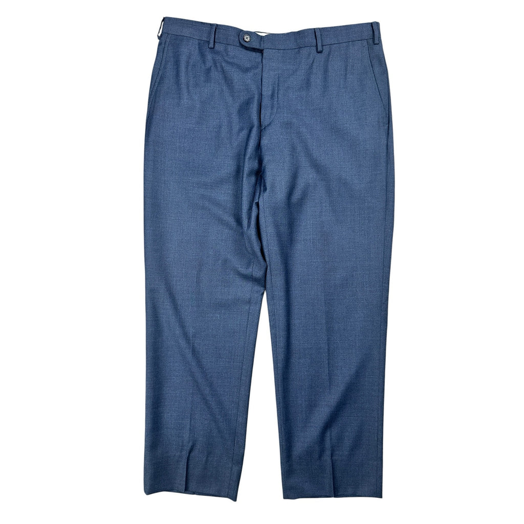 Santorelli Platinum Loro Piana New Zealand Wool Stretch Pants in Navy — Size 38 // Preowned