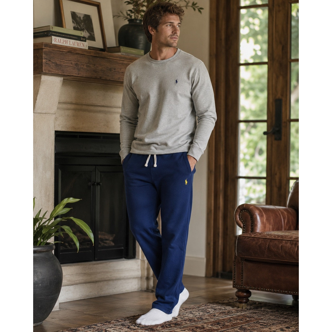 Polo Ralph Lauren Classic Fleece Drawstring Pants in Navy — Size 2XL