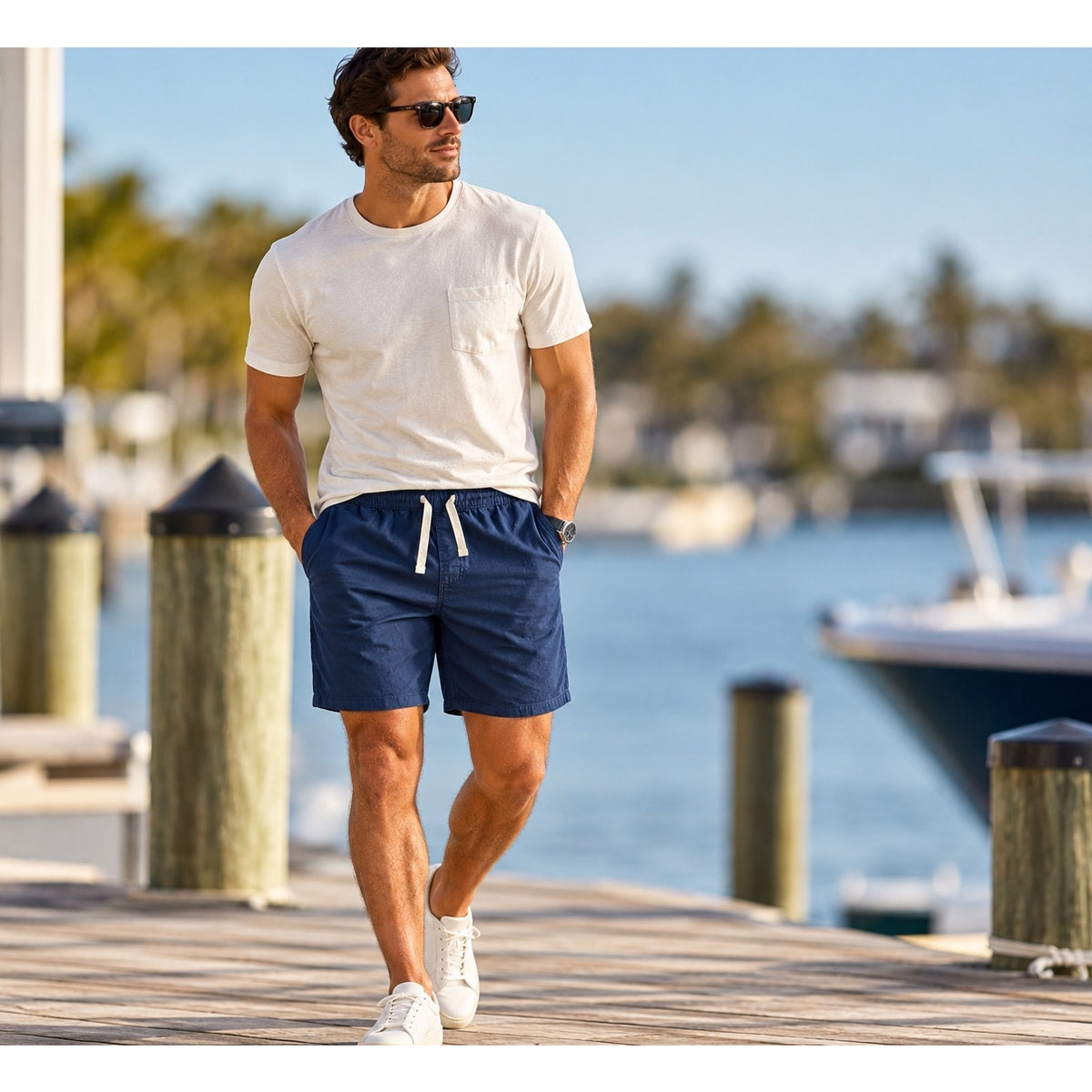 TPJ The Perfect Jean Everyday Comfort Athletic Fit Drawstring Shorts — Size 42 (2X) // Preowned