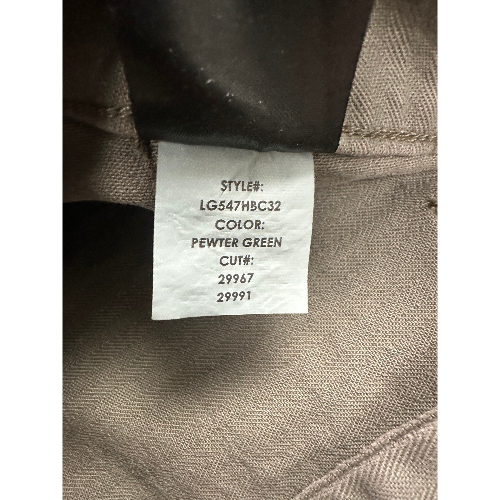 Liverpool Los Angeles The Utility Pant in Pewter Green — Size 31x32