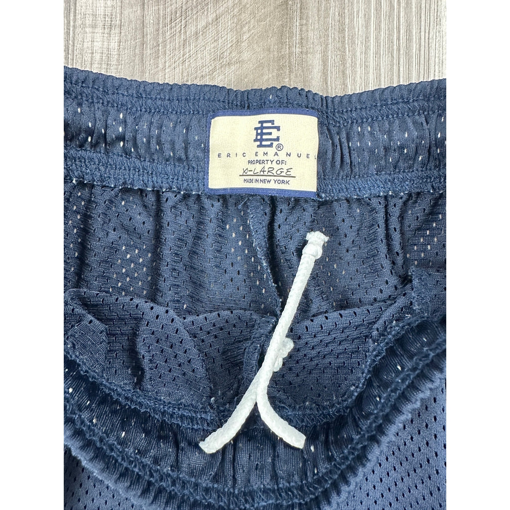Eric Emanuel Bolt Mesh Gym Shorts in Navy, Blue and White — Size XL // Preowned