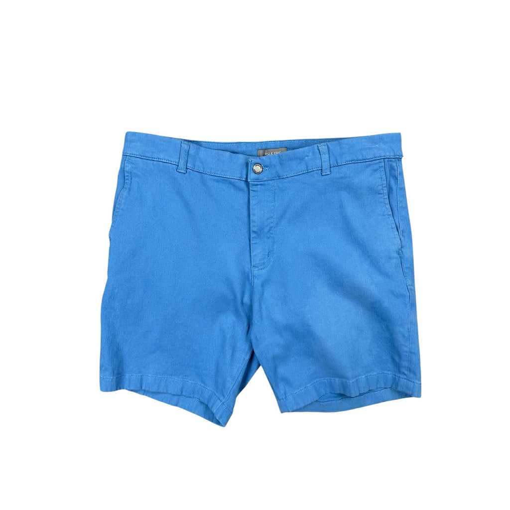 Ash & Erie Signature Stretch Chino Shorts in Blue — Size 38 // Preowned