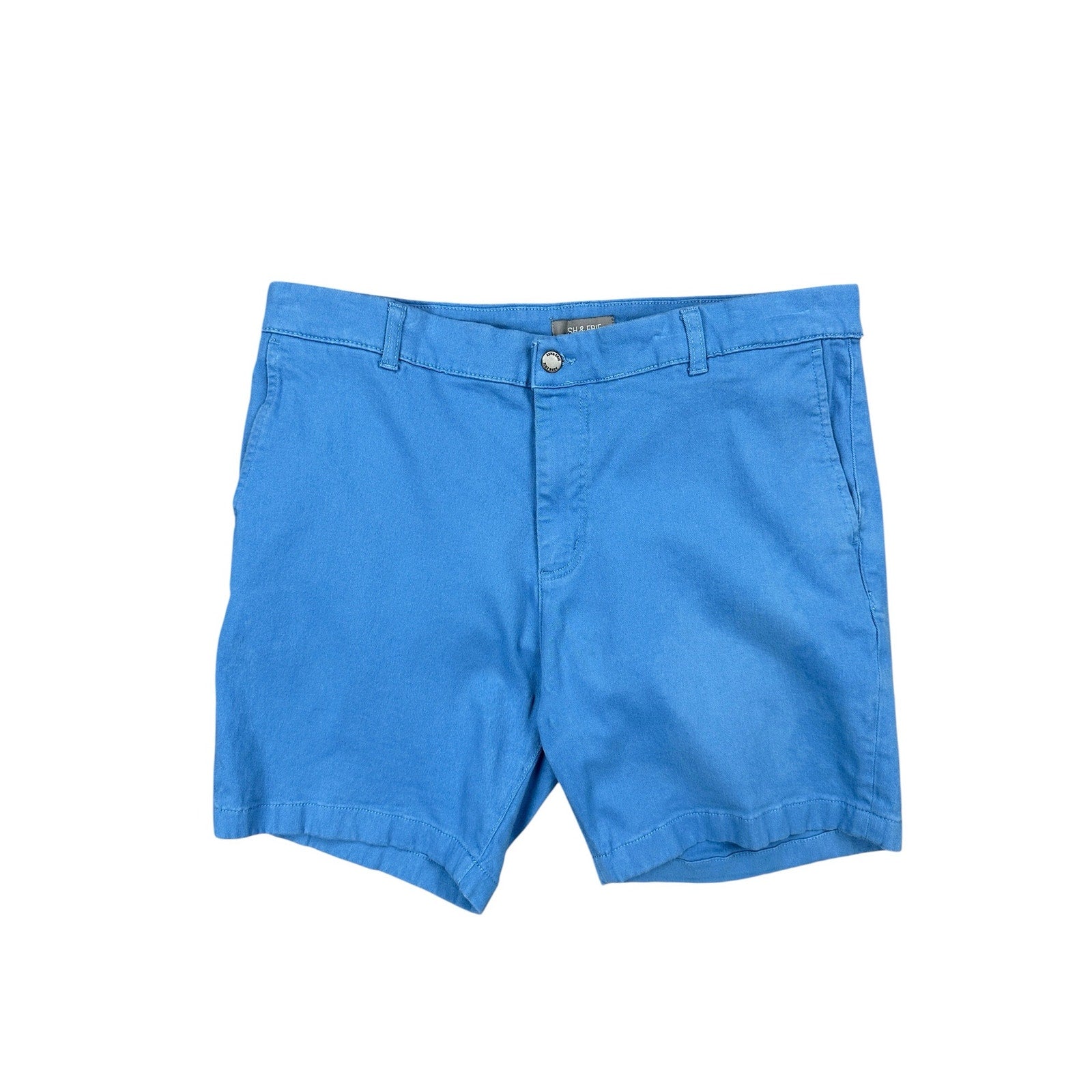 Ash & Erie Signature Stretch Chino Shorts in Blue — Size 38 // Preowned