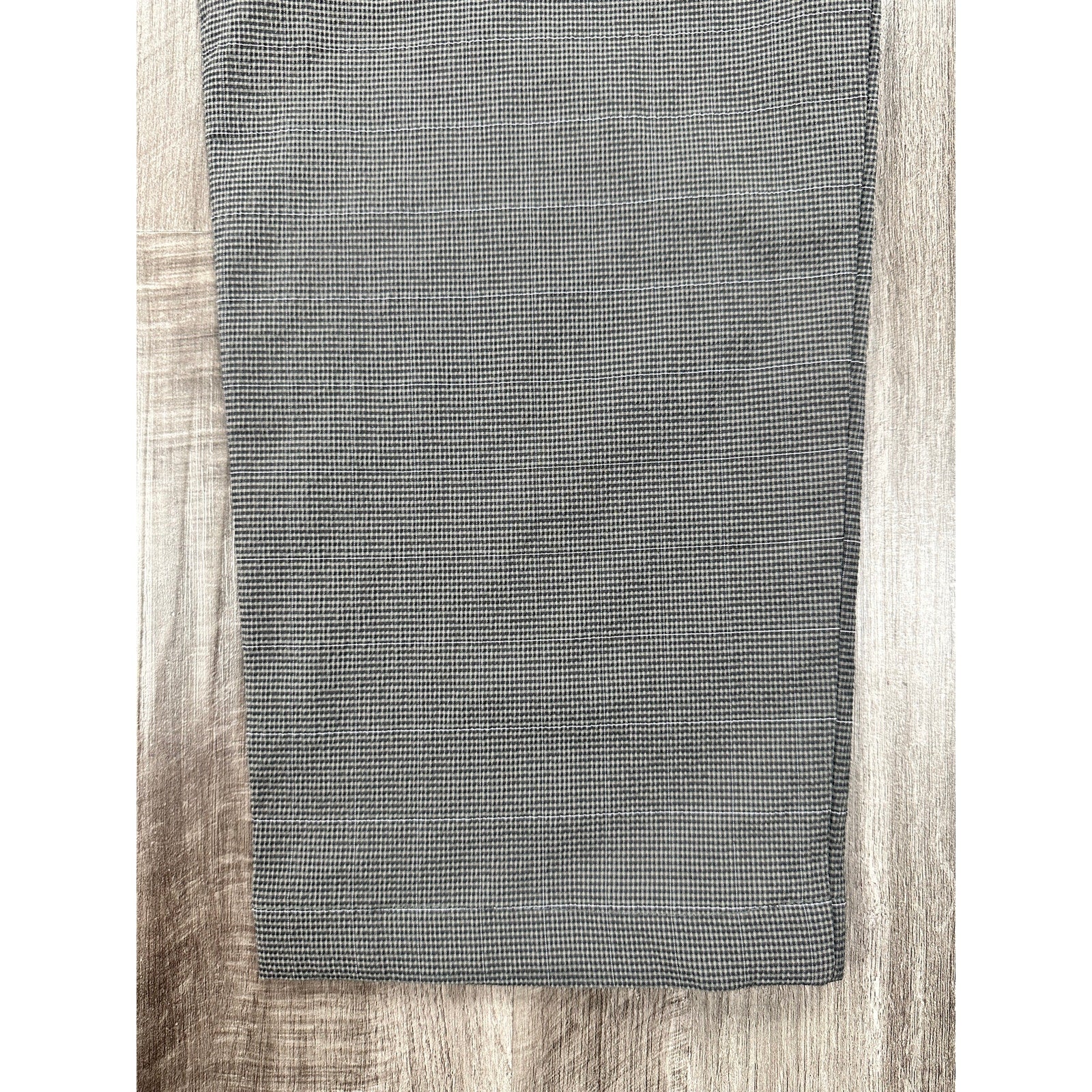 Theory Zaine Seersucker Kelso Check Drawstring Pants in Gray Charcoal and White — Size 36 // Preowned