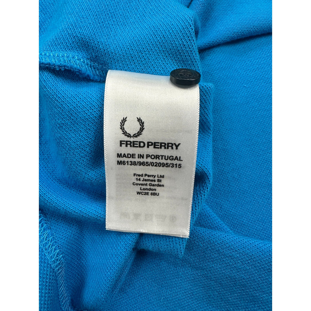 Fred Perry The Fred Perry Shirt Pique Polo Made in Portugal in Charcoal Blue — Size 44 (XL) // Preowned