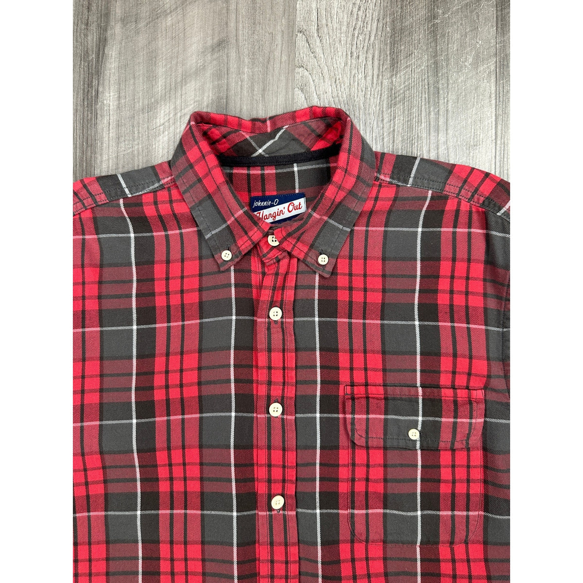 Johnnie-O Luca Flannel Plaid Long Sleeve Shirt — Size Medium // Preowned