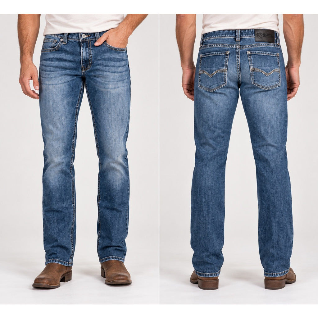 Rock & Roll Denim Revolver Slim Straight Reflex Jeans — Size 29x36 // Preowned
