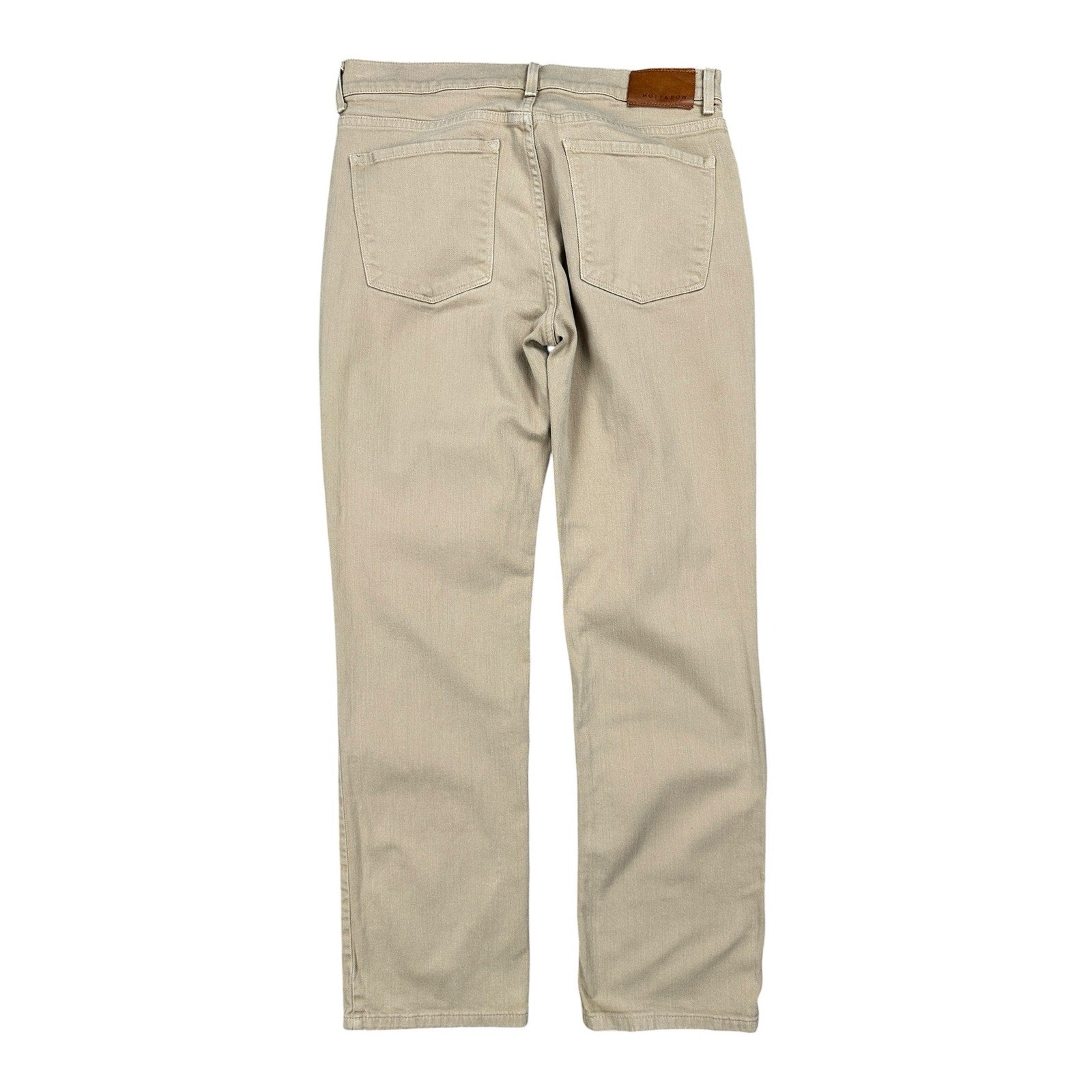 Mott & Bow Straight Mercer Jeans in Light Khaki — Size 34x32 // Preowned