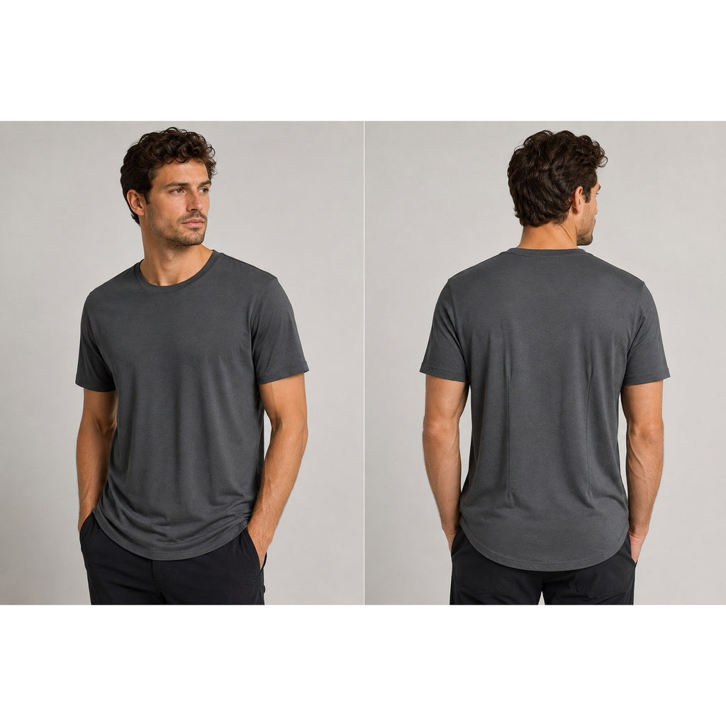 Jack Archer Anytime Modal Tee in Charcoal — Size Medium