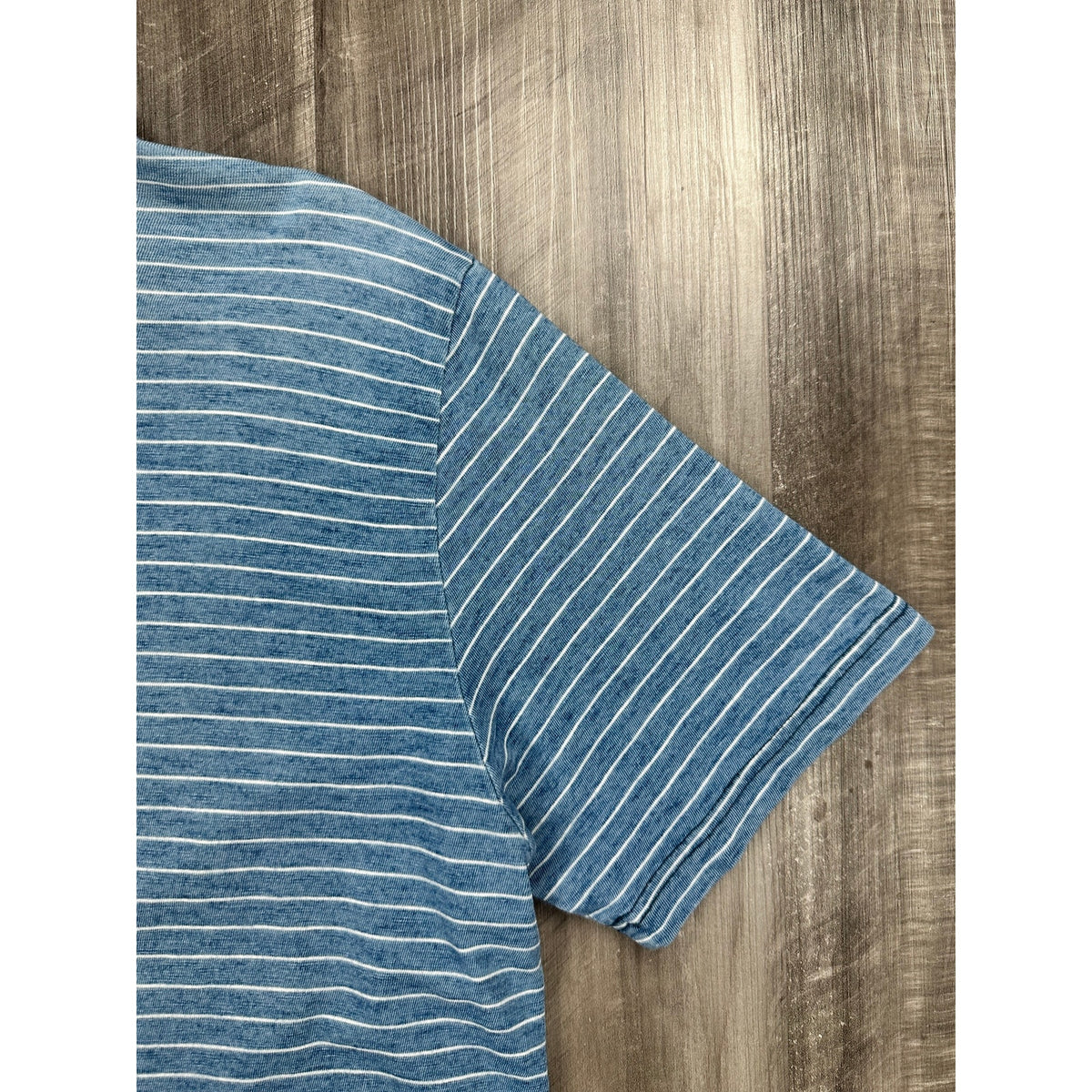 Faherty Indigo Dyed Striped Polo — Size Medium // Preowned
