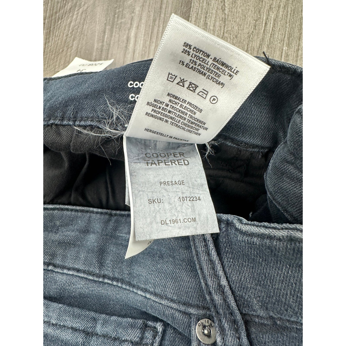 DL1961 Cooper Tapered Slim Jeans — Size 34x34