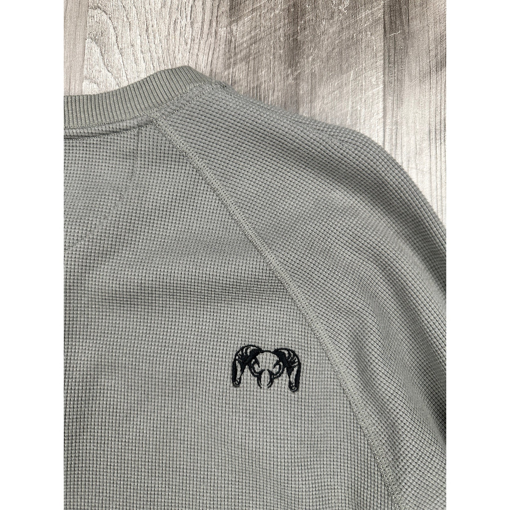 Kuiu Waffle Knit Thermal Henley in Gray — Size Large // Preowned