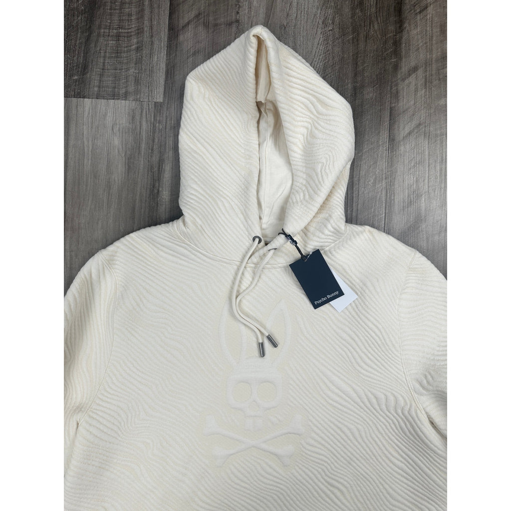 Psycho Bunny Kendrick Textured Pullover Hoodie — Size Large