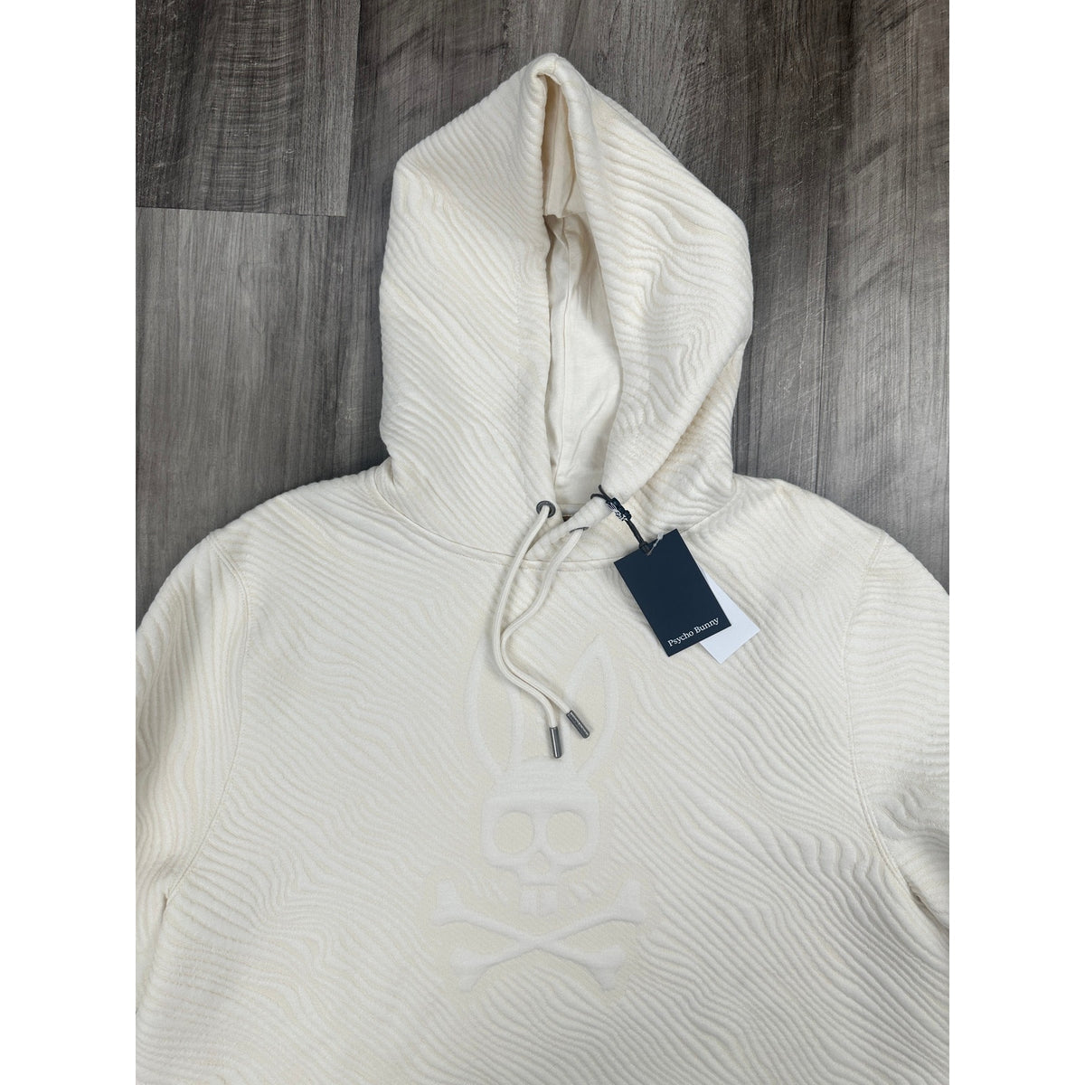 Psycho Bunny Kendrick Textured Pullover Hoodie — Size Large