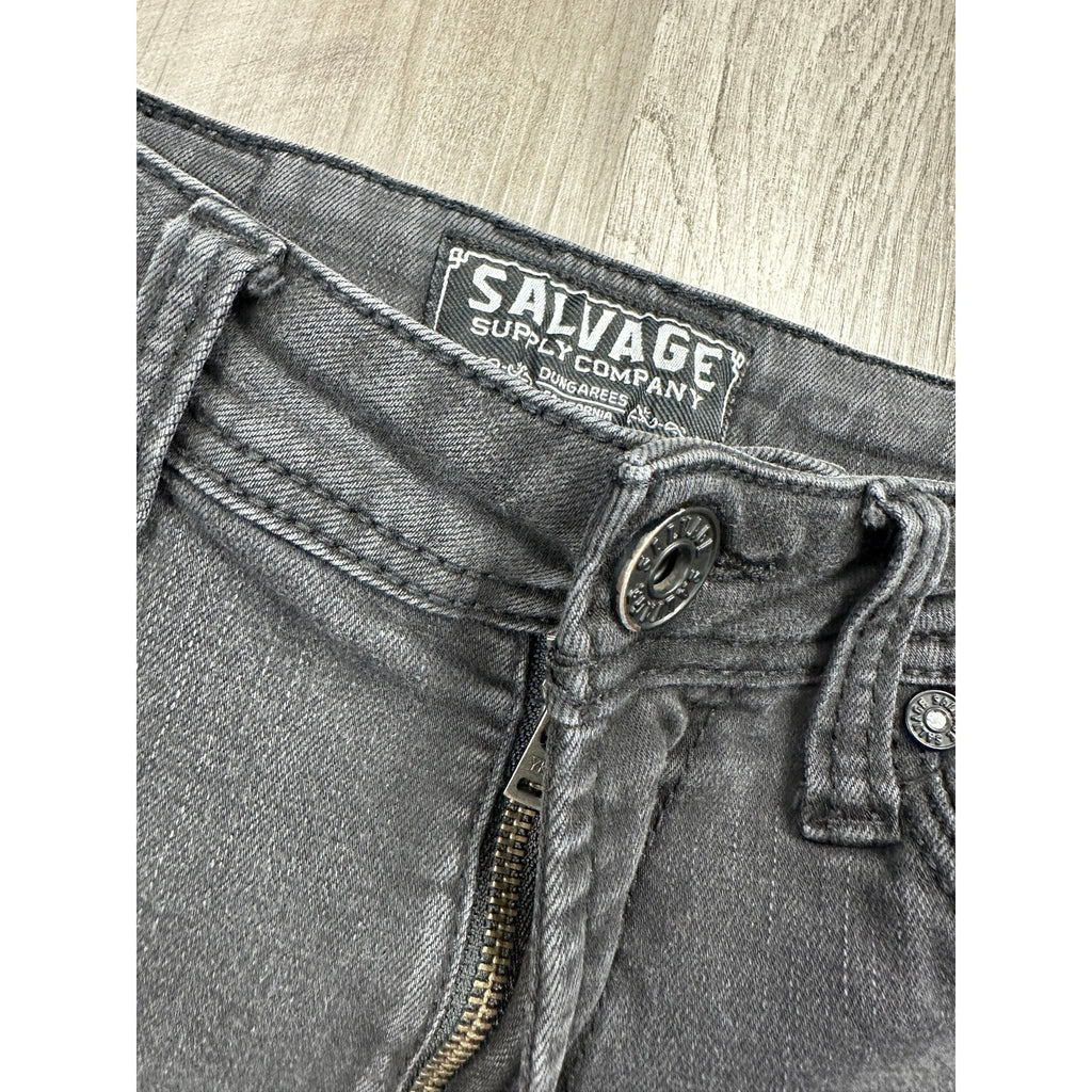 Salvage Supply Company Regular Fit Mayhem Straight Jeans in Black — Size 30x32 // Preowned