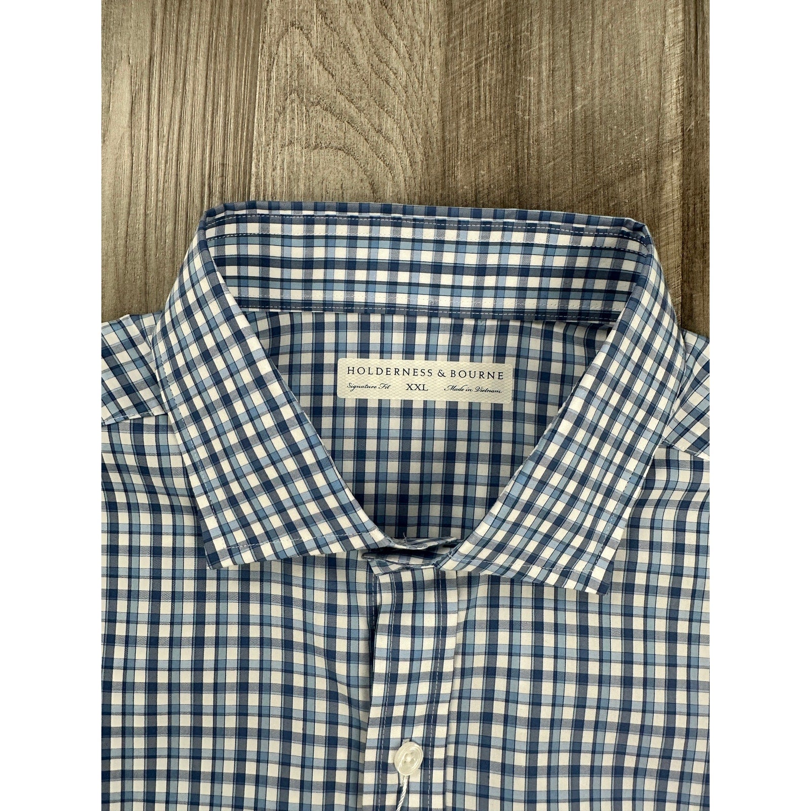 Holderness and Bourne The Flynn Signature Fit Plaid Long Sleeve Button Down in Bedford — Size 2XL