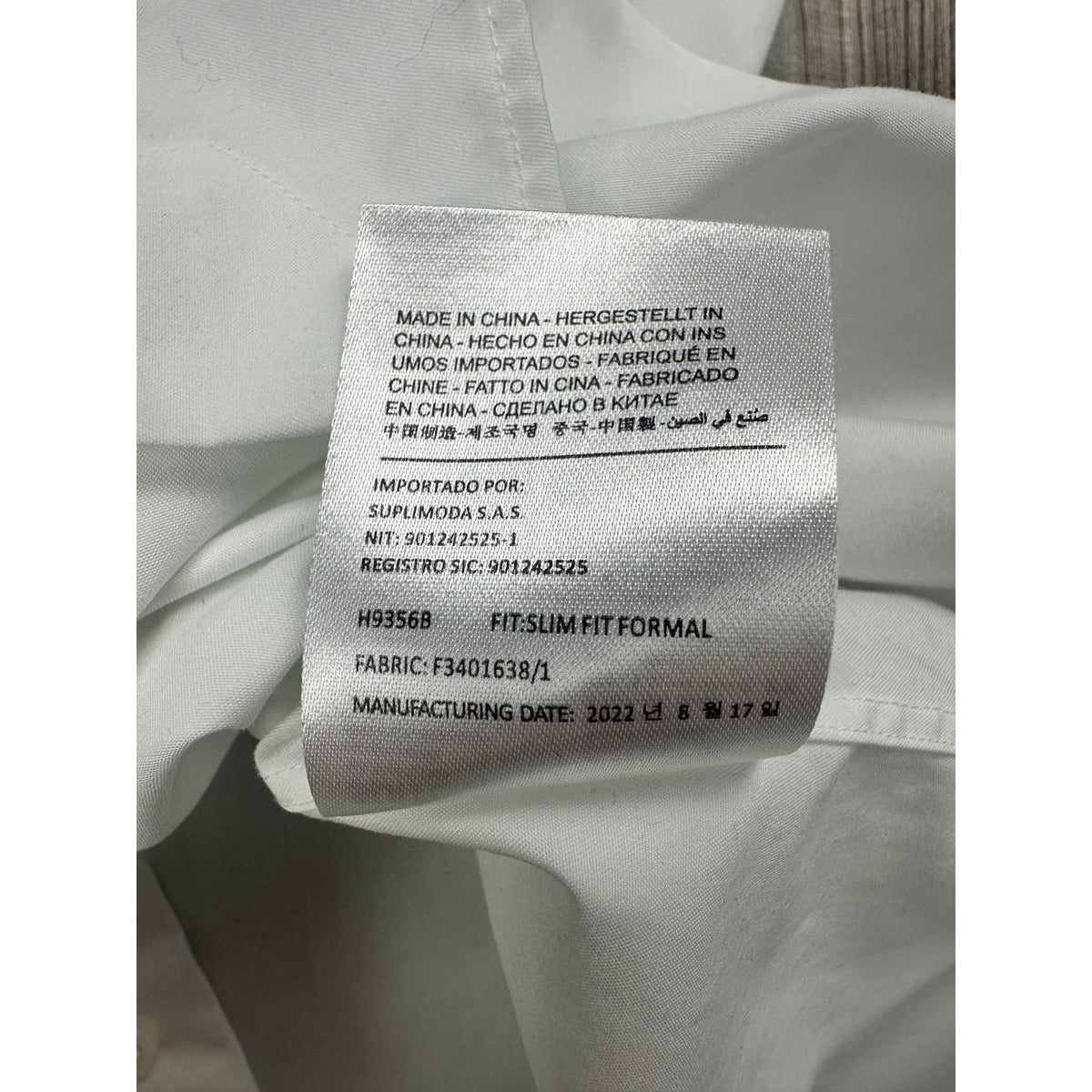 Suitsupply Thomas Mason Fabrics Egyptian Cotton Slim Fit Formal Long Sleeve Shirt — Size 37/14.5 (Small) // Preowned