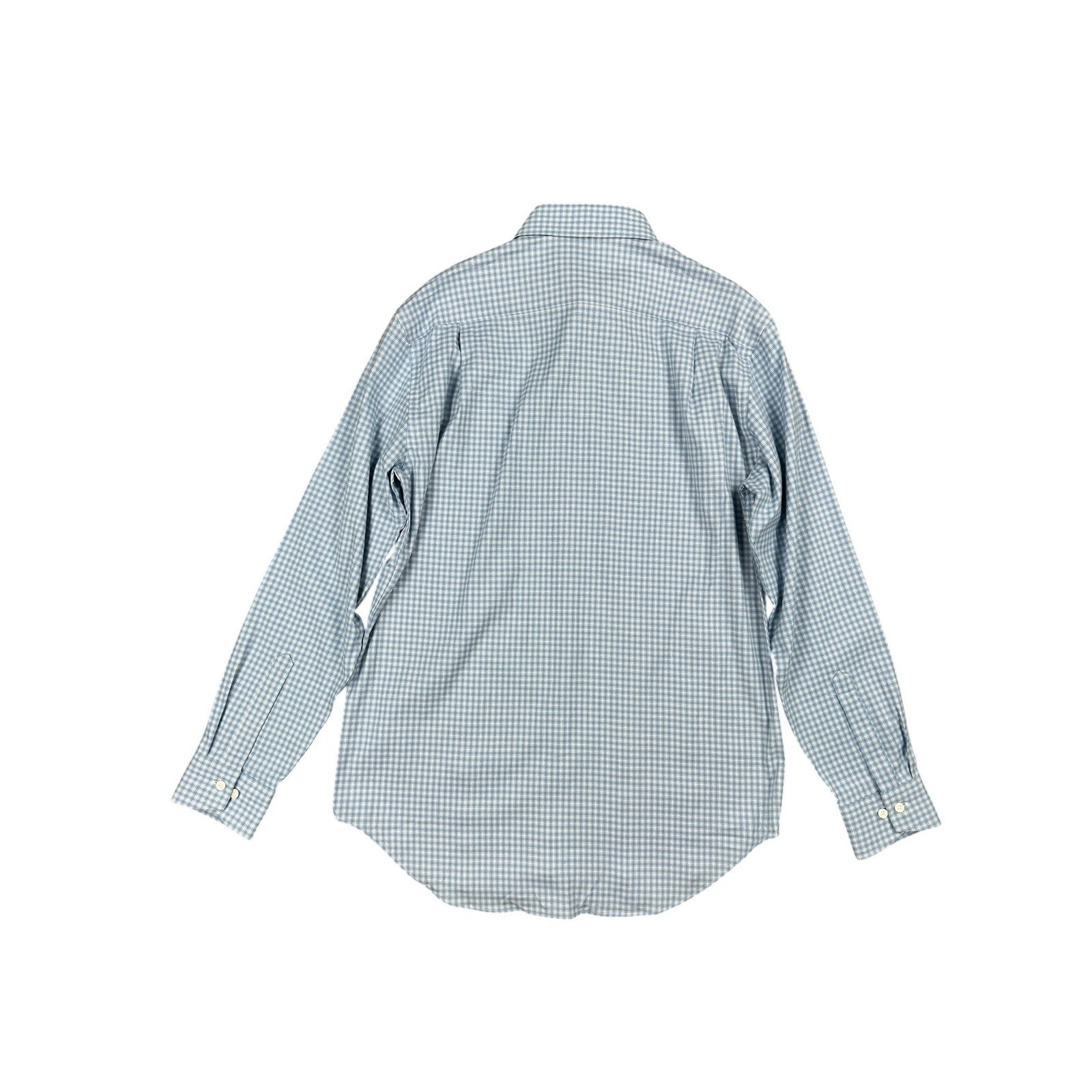 Holderness & Bourne The McColl Signature Fit Plaid Long Sleeve Shirt in Bedford Blue — Size Large