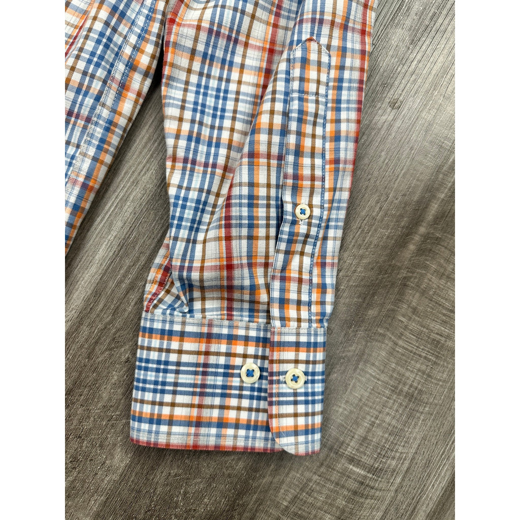 Peter Millar Crown Collection Plaid Long Sleeve Button Down Shirt — Size Large // Preowned