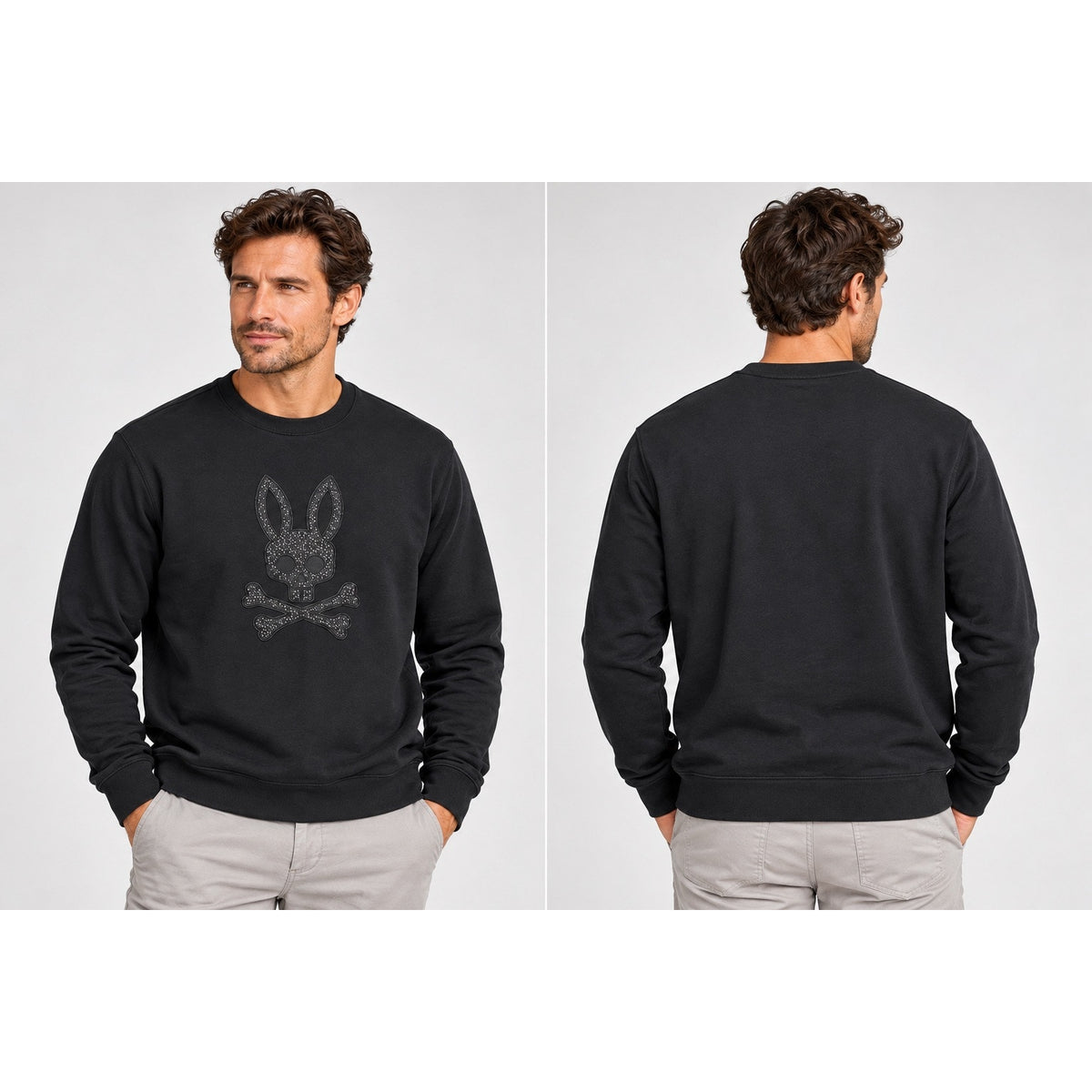 Psycho Bunny Gabin Textured Crew Neck Sweatshirt — Size 3XL
