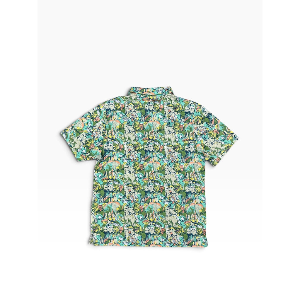 William Murray It's Like A Jungle Golf Polo in Green, Yellow, Orange, Gray, White — Size Small // Preowned