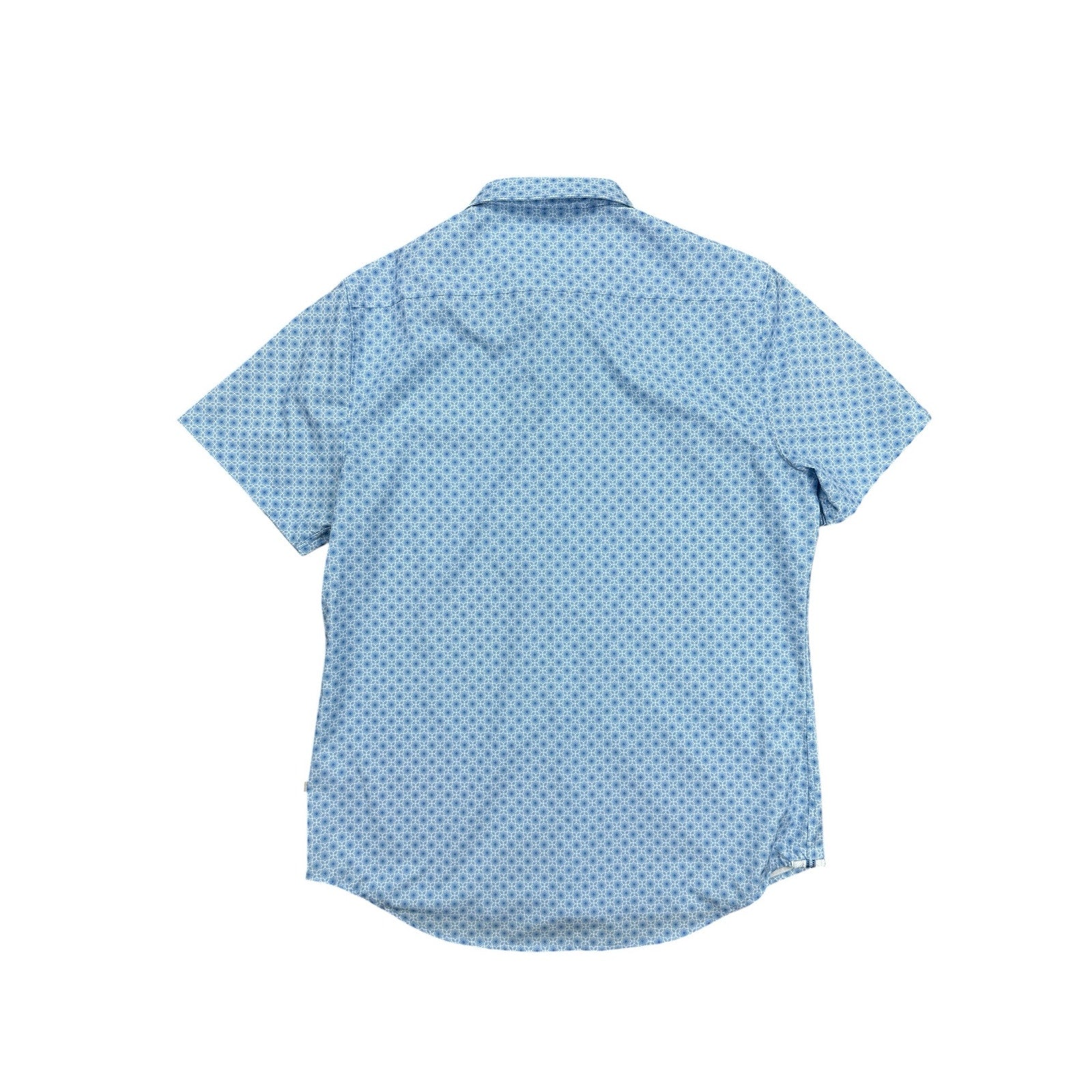 7 Diamonds Eldon 4-Way Stretch Woven Shirt in Light Blue White — Size Medium