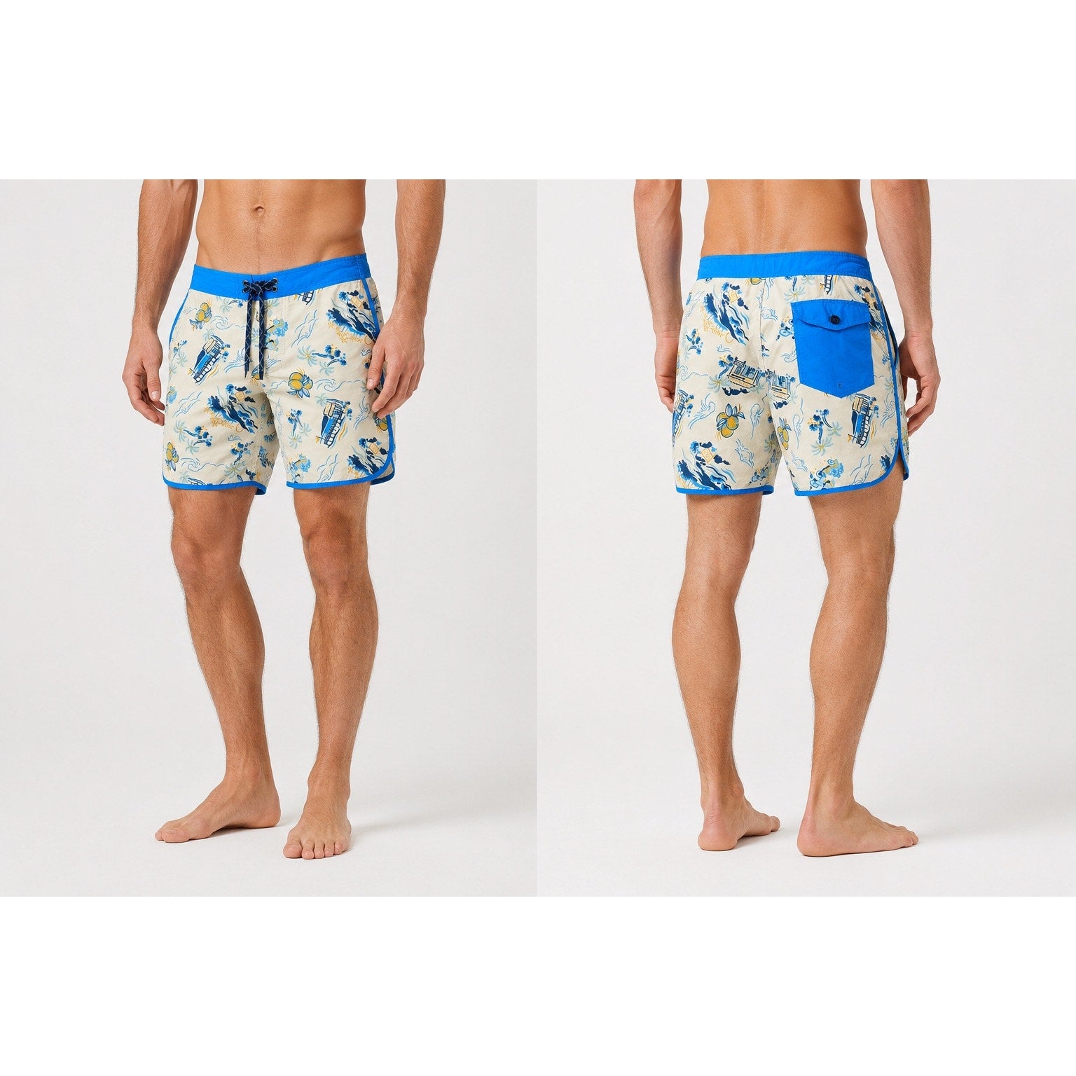 Patagonia Street Scallop Hem Wavefarer Board Shorts in Toasted White — Size 31 // Preowned
