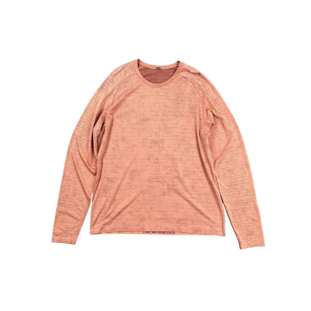 Lululemon Metal Vent Tech Long Sleeve Tee in Peach Orange — Size 2XL // Preowned