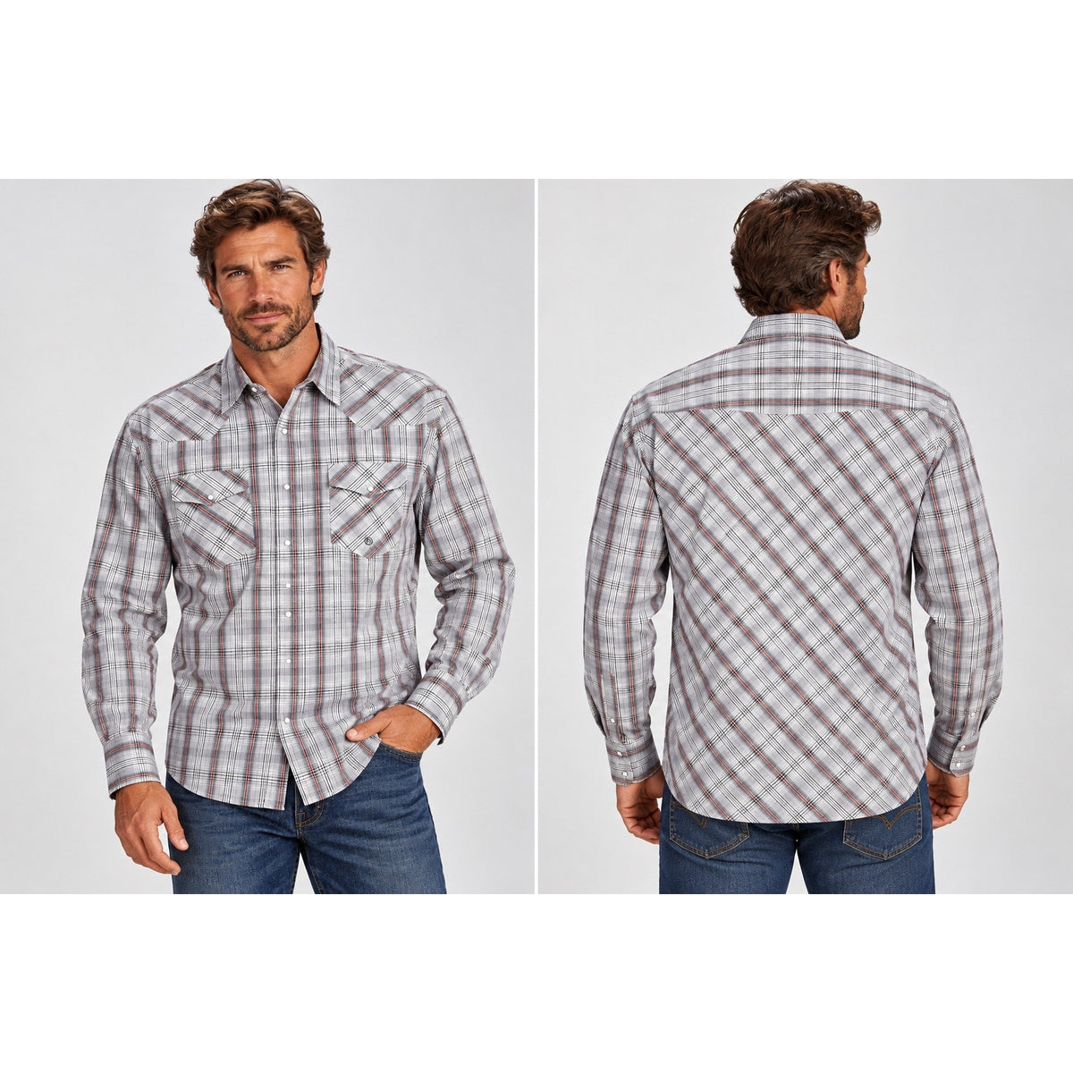 Roper Western Plaid Long Sleeve Pearl Snap Shirt — Size 2XL // Preowned