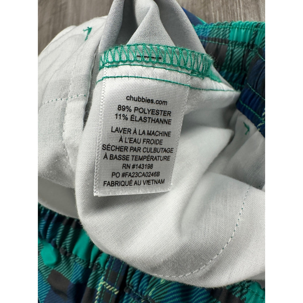 Chubbies Performance Everywhere 6-Inch Hybrid Drawstring Shorts in Green Blue Brown Yellow Cream — Size 2XL // Preowned