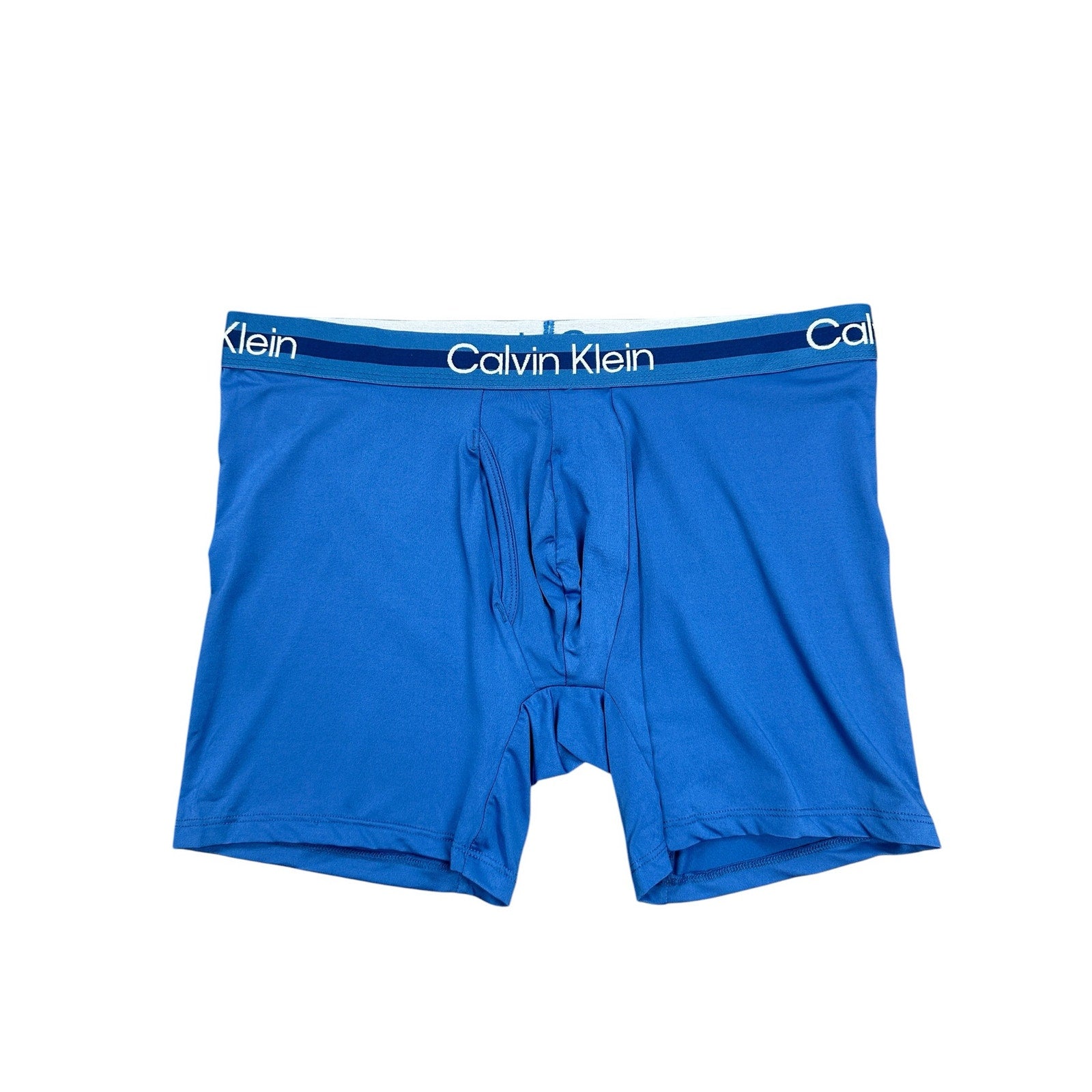 Calvin Klein Microfiber Stretch Boxer Brief 3-Pack in Blue Multi — Size XL