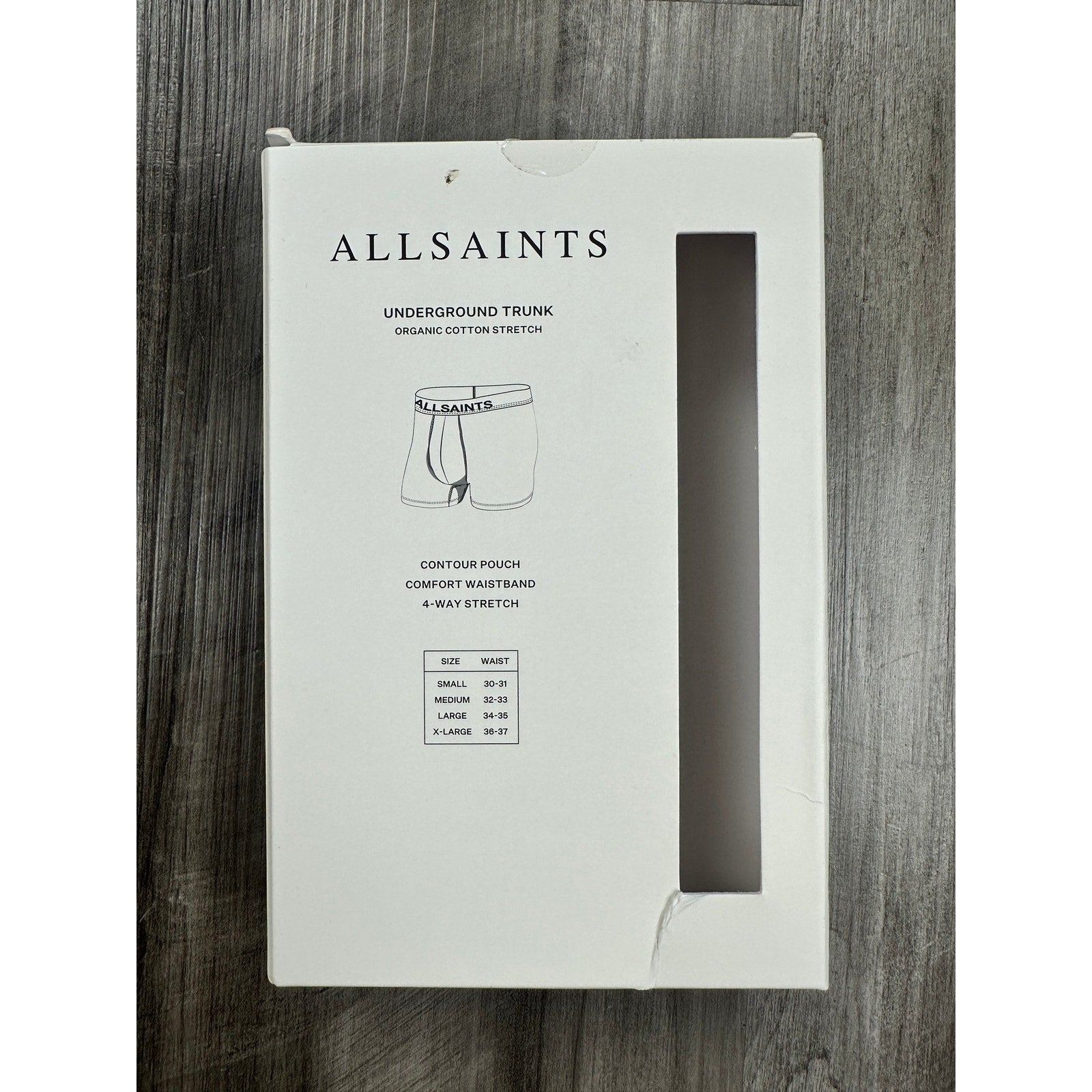 All Saints Underground Organic Cotton 4-Way Stretch Trunk 3-Pack in Sport Grey — Size Small
