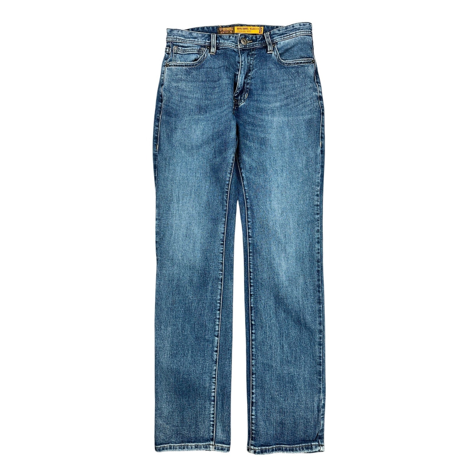 Rock & Roll Denim Vintage '46 Double Barrel Relaxed Bootcut Jean in Medium Wash — 30x36 // Preowned