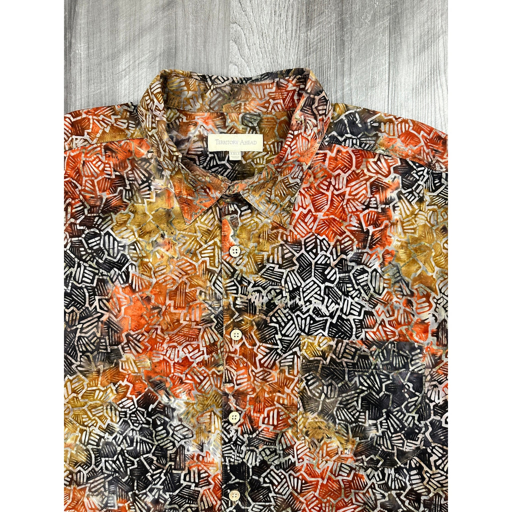 Territory Ahead Abstract Short Sleeve Shirt — Size 2XLT // Preowned