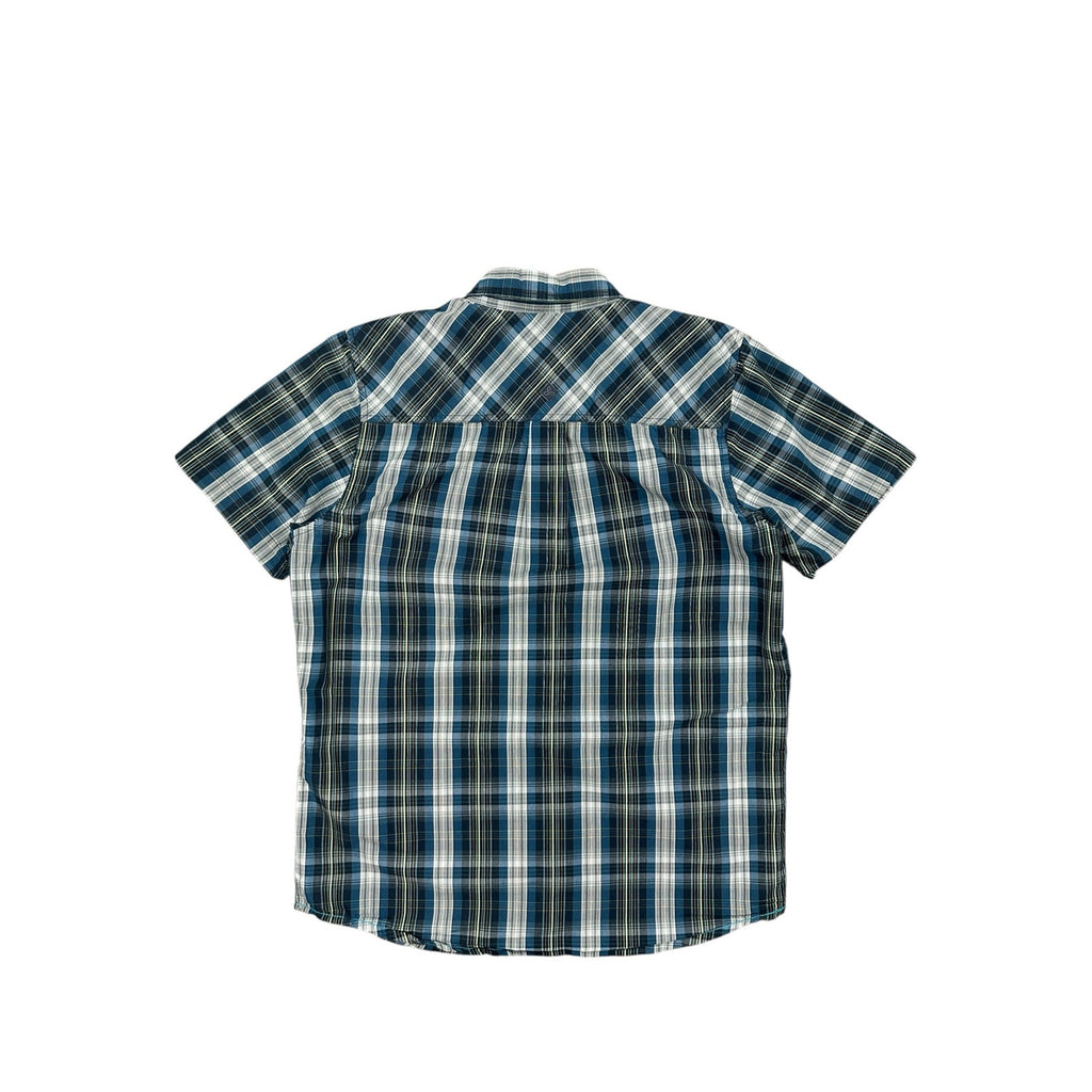 Prana Murdock Slim Fit Plaid Short Sleeve Shirt — Size Medium // Preowned