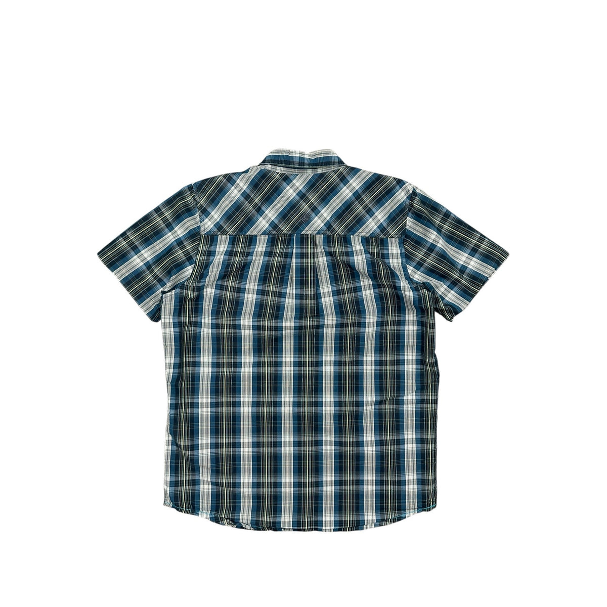 Prana Murdock Slim Fit Plaid Short Sleeve Shirt — Size Medium // Preowned