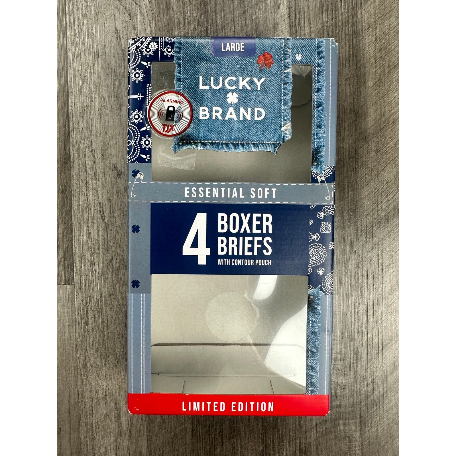 Lucky Brand Essential Soft Contour Pouch Boxer Briefs 4-Pack — Size Large