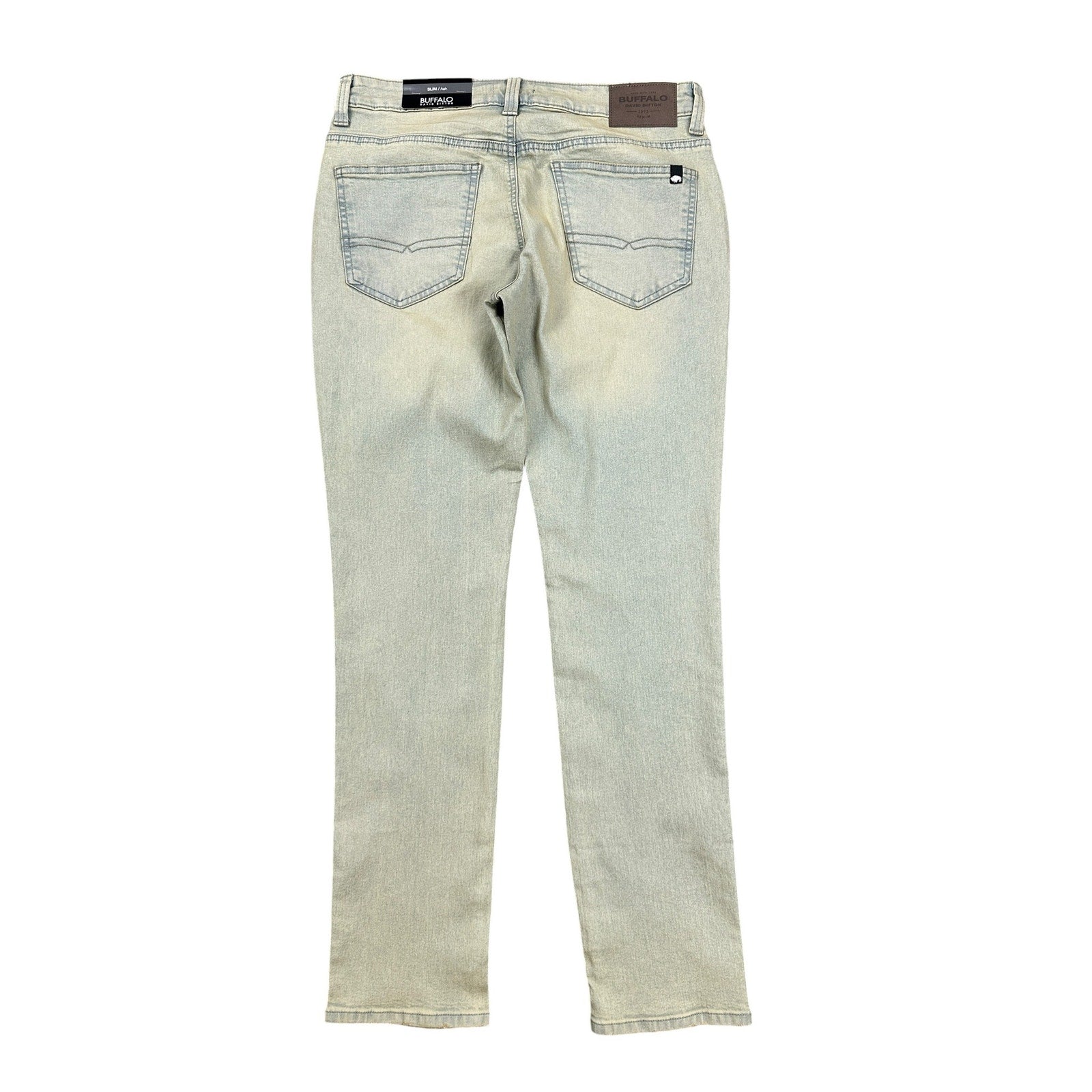 Buffalo David Bitton Ash Slim Stretch Jean in Dirty Blasted Wash — Size 32x32