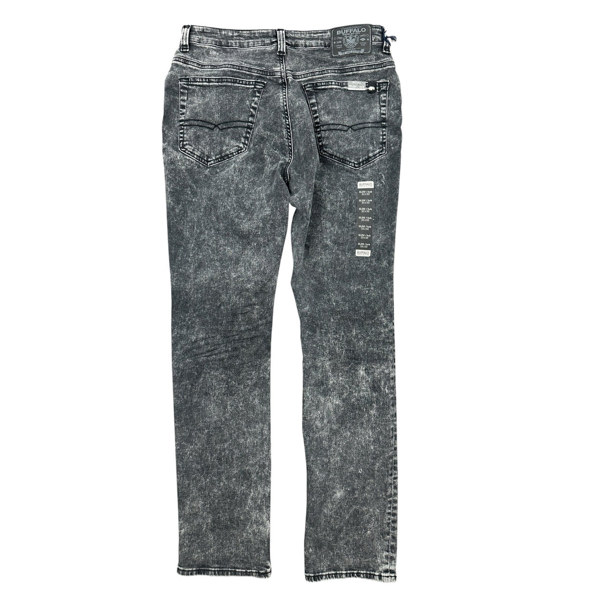 Buffalo David Bitton Slim Ash Black Story Jeans — Size 33x32