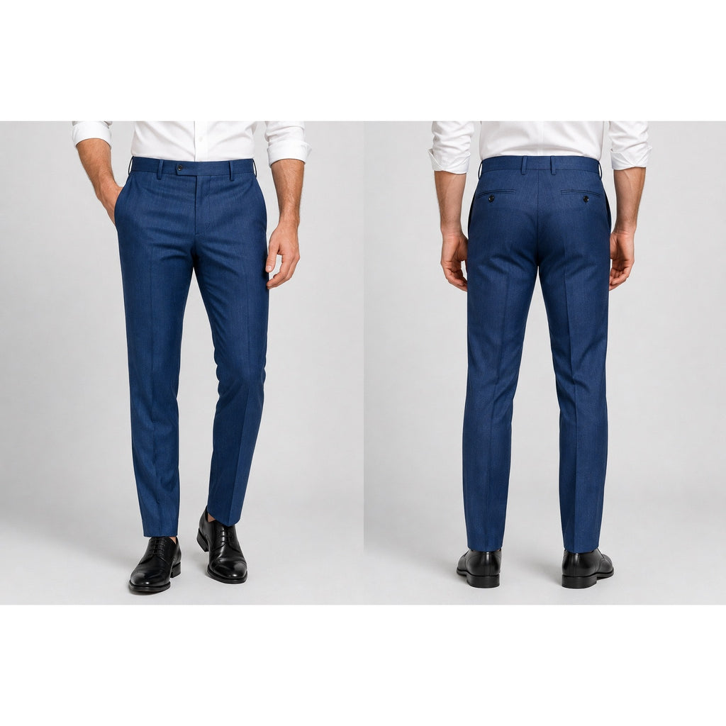 BOSS Hugo Boss Genius5 Slim Fit Wool Dress Pants in Open Blue, Navy — Size 34R