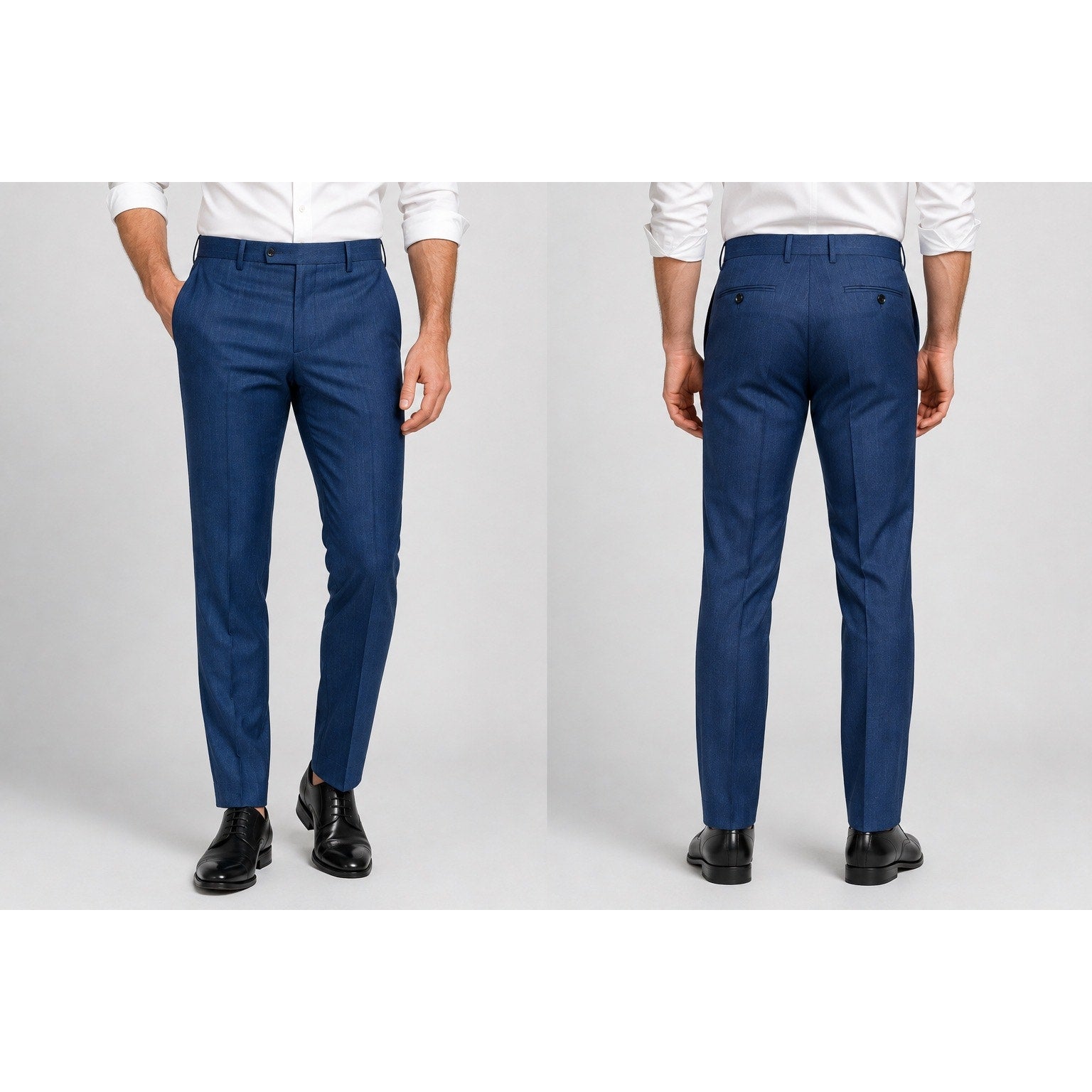 BOSS Hugo Boss Genius5 Slim Fit Wool Dress Pants in Open Blue, Navy — Size 34R