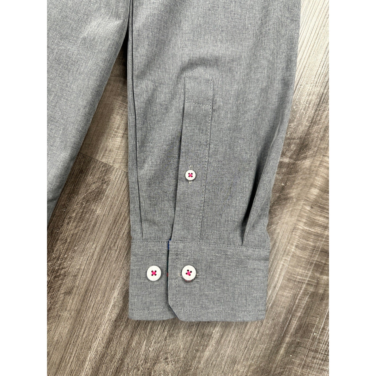 William Murray Performance Golf Long Sleeve Button Down in Gray — Size Small // Preowned