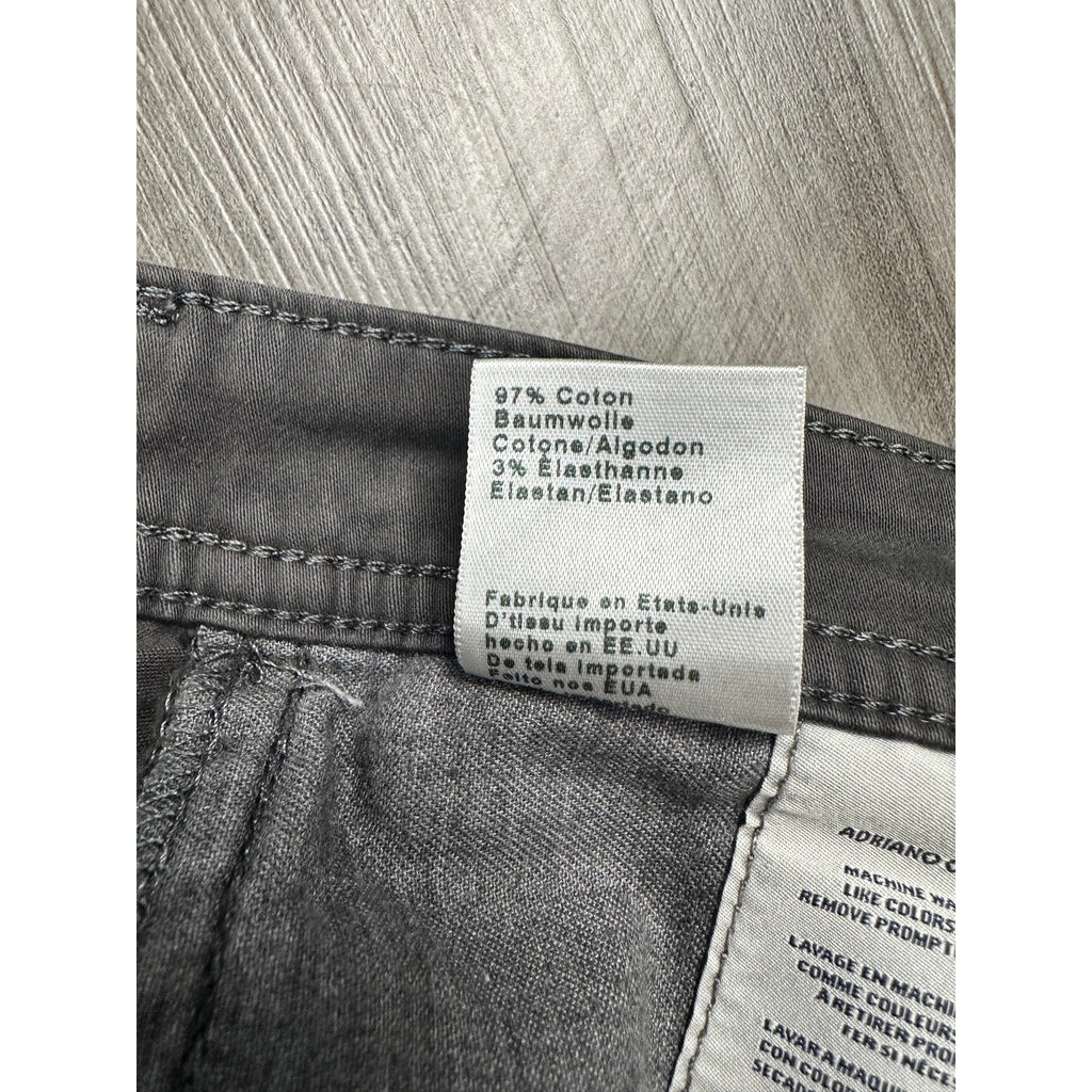 AG Adriano Goldschmied The Graduate Tailored Leg Sueded Stretch Sateen Chino Jeans — Size 32x32 // Preowned